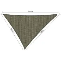 Shadow Comfort driehoek 3x3,5x4m Desert Storm met Bevestigingsset