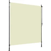 vidaXL Rolgordijn voor buiten 200x270 cm crème