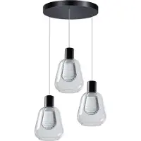 Eth 3-lichts hanglamp Gary glas