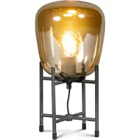 Eth Benn Gold mini Tafellamp 1x E27 60W Zwart