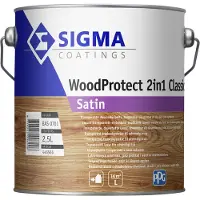 Sigma WoodProtect 2in1 Classic Satin - Op Kleur Gemengd - 2,5L