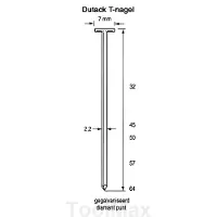 Dutack T-nagels | 28mm | 2000 stuks - 5220036