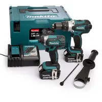Makita DLX2145TJ 18V Li-Ion Accu Klopboor- /schroefmachine (DHP458) & Slagschroevendraaier (DTD152) Combiset (2x 5.0Ah Accu) In Mbox