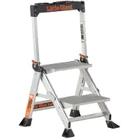 Altrex Jumbo Step 2 Trap - Enkel - Aluminium - 2 Treden - Met Beugel - Max. Werkhoogte 2,46m