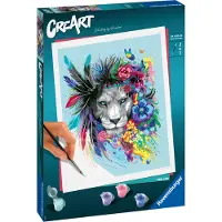 Ravensburger CreArt Boho Lion - Schilderen op nummer voor volwassenen - Hobbypakket