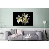 PosterMonkey Poster Lelie - Bloemen - Wit - Natuur - Botanisch - 120x80 cm