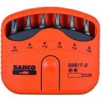 Bahco bits set 7pcs ph2,t15,t20,t25 | 59S/7-2