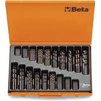 Beta Set spiraalboren, korte uitvoering HSS-CO 8% volledig geslepen (art. 415) in kistje 415/C116 - 004150450