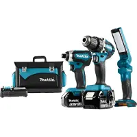 Makita DLX3090TX1 18v 5.0Ah Combiset accuboormachine DDF484 en slagschroevendraaier DTD153 + Lamp DML801 + 3e accu - DLX3090TX1