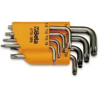 Beta 8-delige set haakse stiftsleutels voor Torx schroeven (art. 97TX) met support 97TX/SC8 - 000970064