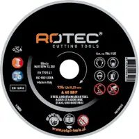 Rotec doorslijpschijven INOX 125x1,3x22,2 A60SX (VPE10) - 7861126