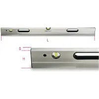 Beta Waterpassen vervaardigd uit aluminium, met 2 onbreekbare libellen nauwkeurigheid: 1mm/m 1696S 1500 - 016960415