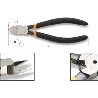 Beta Zijkniptang, handgreep voorzien van twee laags anti-slip PVC' materiaal 1080D 15 - 010800015