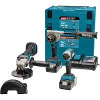 Makita DLX3155TJ | LXT accu combiset 18V DDF486 + DTD153 + DGA504 in Mbox (2x 5.0Ah accu + DC18RC snellader) - DLX3155TJ