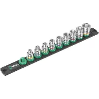 Wera 05005450001 9-delige Dop-magneetstrip B Imperial 1 Zyklop Doppenset Incl. Houder - 3/8"