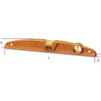 Beta Waterpassen vervaardigd uit gegoten aluminium, met een geslepen meetvlak en twee onbreekbare libellen, nauwkeurigheid: 1 mm/m 1696A 300 - 016960103