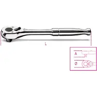 Beta 3/8” omschakelbare ratel met metalen handgreep 910M/55 - 009100875