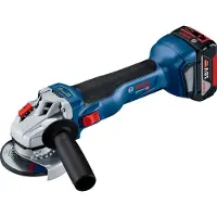 Bosch GWS 18V-10 Accu Haakse Slijpmachine 18V met 2 x accu GBA 4.0Ah in L-Boxx - 06019J4007