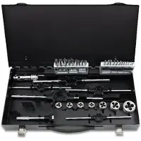 Beta Assortiment van HSS tappen en snijplaten, metrische draad, met toebehoren in metalen kist 447/C37 - 004470055