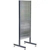 Raaco Dubbelzijdig rek - 6 geperforeerde panelen - Zilver