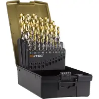 Rotec Spiraalborenset '102T', DIN338, HD-S, TiN, 25-dlg, ø1-13 ABS - 900.0028T