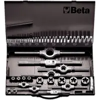 Beta Assortiment van HSS tappen en snijplaten, metrische draad, met toebehoren in metalen kist 447/C53 - 004470060