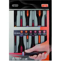 Bahco Insulated Ergo Pozidriv And Slotted Combi Tip With Tri-component Handle 6 Piece Schroevendraaierset