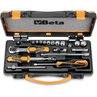 Beta Doppendoos met 11 twaalfkant dopsleutels en 8 toebehoren 900MB/C19 - 009000977