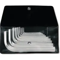 Beta 10-delige set haakse inbussleutels, verchroomd (art. 96) in etui 96/B10 - 000960380