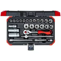 Gedore dopsleutelset 1/2 inch, 10 - 32 mm, 24-delig