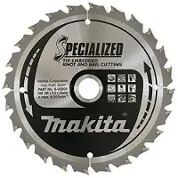 Makita B-33093 Specialized Cirkelzaagblad Voor Hout(noest/spijker) - 165 X 20 X 24T