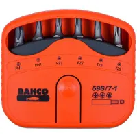 Bahco bits set 7pcs ph,pz,torx | 59S/7-1