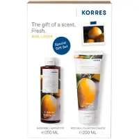 Korres Basil Lemon Showergel & Body Milk Set 1 St Douchegel