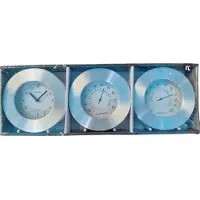 Segnale - Clock - thermometer - Hygrometer - Weerstation - RVS - Set van 3