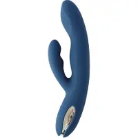 Svakom Aylin - oplaadbare vibrator met pulserende clitorisstimulator - blauw