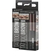 Maybelline Oog make-up Wenkbrauwen Tattoo Brow Gel Tint Duo 03 Dark Brown