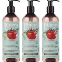 Sarcia.eu ITINERA - Regenererende Vloeibare Zeep met Sorrento Tomatenschil, 95% Natuurlijke Ingrediënten 370 ml / 3 stuks