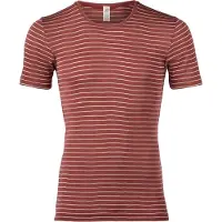 Engel - Striped S/S Shirt - Merino-ondergoed 46/48, rood