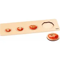 Nienhuis MONTESSORI Kinderpuzzel Tomaten - Houten speelgoed - Houten puzzel - Groente puzzel - Educatief speelgoed - 4 stukjes - Vanaf 2 jaar