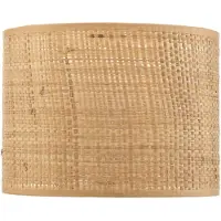 Helam Lampenkap Abba E27 Ø20/hoogte 15 cm, rotan, hout licht, Hout
