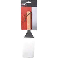 Massamarkt BBQ Barbecue Spatel 34cm Houten Handvat Bruin bruin Massamarkt Spatel voor de
