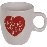 Massamarkt Senseomokje "I Love You" Set A 2 Stuks Ø6,7xh7,5cm Wit wit Massamarkt Bekers
