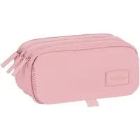 Safta Pennenetui met 3 vakken Safta 21,5 x 10 x 8 cm Roze