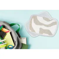 MuchoWow Broodtrommel Wit - Lunchbox - Brooddoos - Abstract - Glitter - Design - 18x12x6 cm - Volwassenen