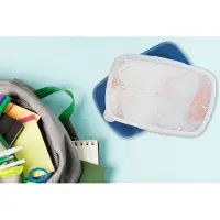MuchoWow Broodtrommel Blauw - Lunchbox - Brooddoos - Verf - Abstract - Design - 18x12x6 cm - Kinderen - Jongen