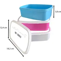 MuchoWow Broodtrommel Blauw - Lunchbox - Brooddoos - Tekst - Collect moments not things - Quotes - 18x12x6 cm - Kinderen - Jongen