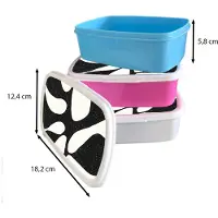 MuchoWow Broodtrommel Roze - Lunchbox - Brooddoos - Plant - Zwart - Minimalisme - 18x12x6 cm - Kinderen - Meisje