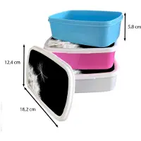 MuchoWow Broodtrommel Roze - Lunchbox - Brooddoos - Bloem - Paardenbloem - Plant - 18x12x6 cm - Kinderen - Meisje