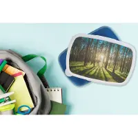 MuchoWow Broodtrommel Blauw - Lunchbox - Brooddoos - Zon - Bomen - Landschap - Gras - 18x12x6 cm - Kinderen - Jongen