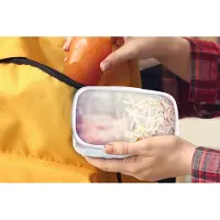 MuchoWow Broodtrommel Wit - Lunchbox - Brooddoos - Winter - Takken - Sneeuw - Natuur - 18x12x6 cm - Volwassenen